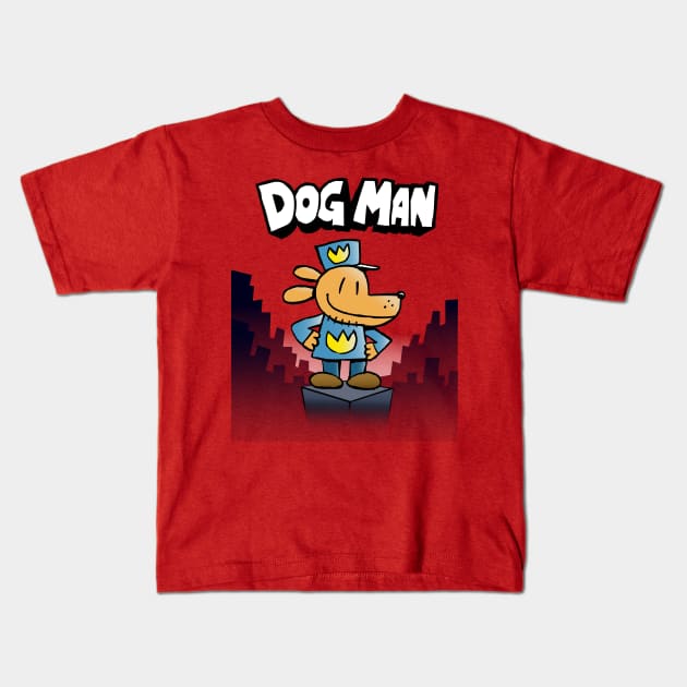 Dog Man Kids T-Shirt by ilrokery